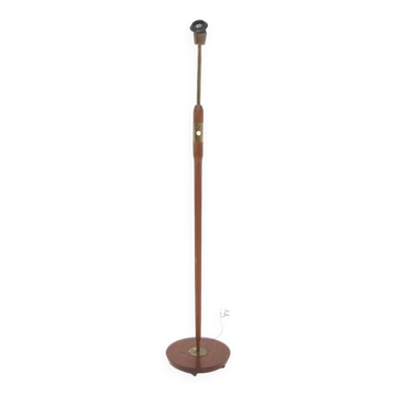 Lampadaire scandinave en teck et en métal, Örebro Arbetarverkstad, Suède, 1940