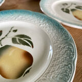 Set of 6 Clairefontaine Graves pear slip plates