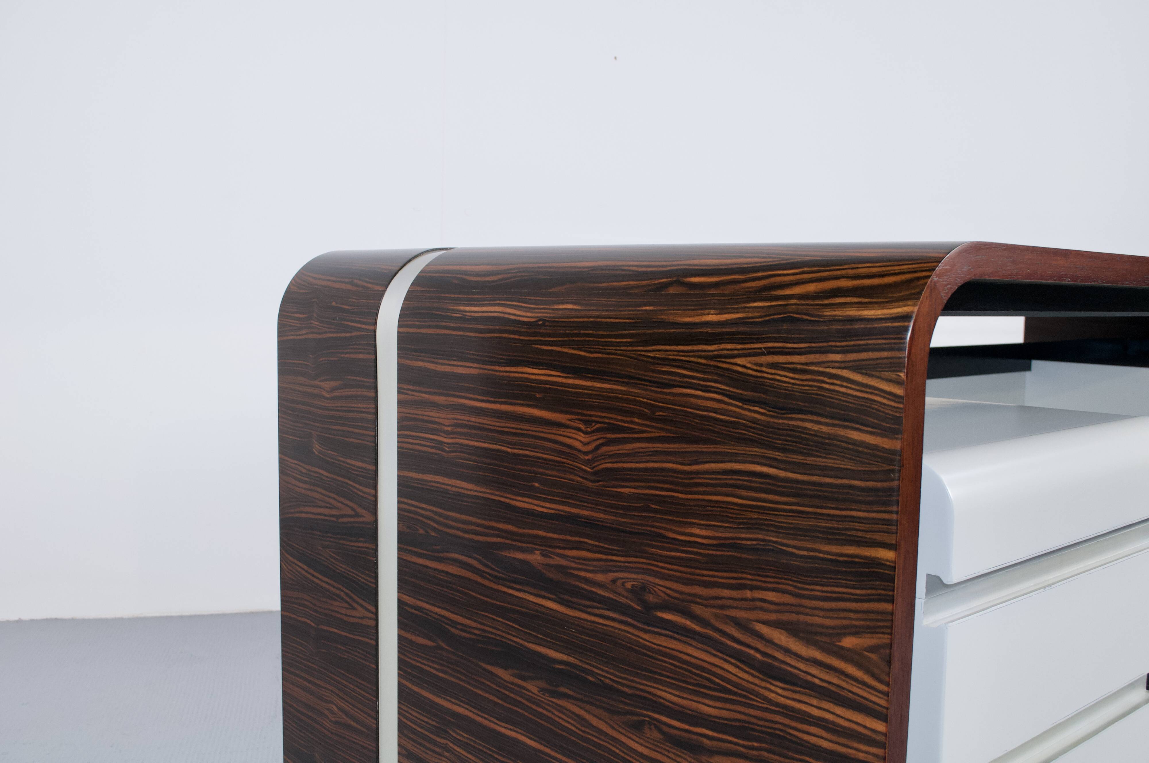 ROSEWOOD DESK MICHEL BOYER TFM EDITION 1970s ROTHSCHILD BANK