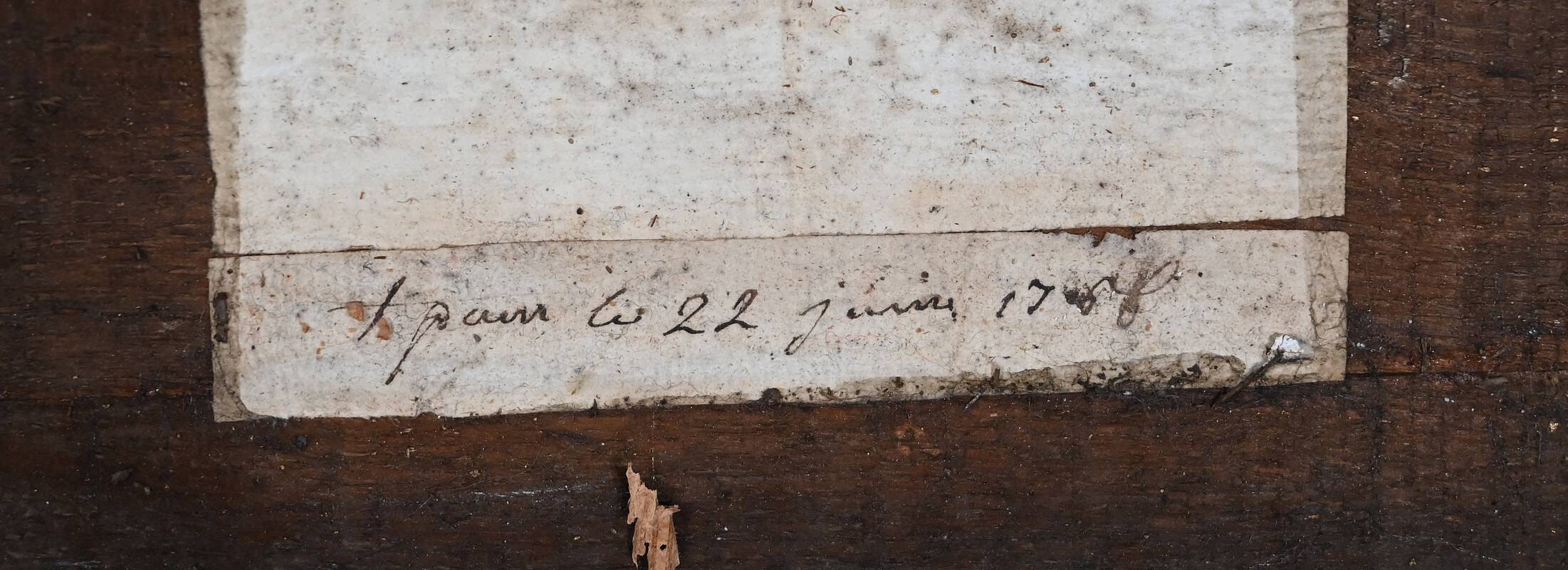 Important gilded wooden mirror, Louis XV period – 1768