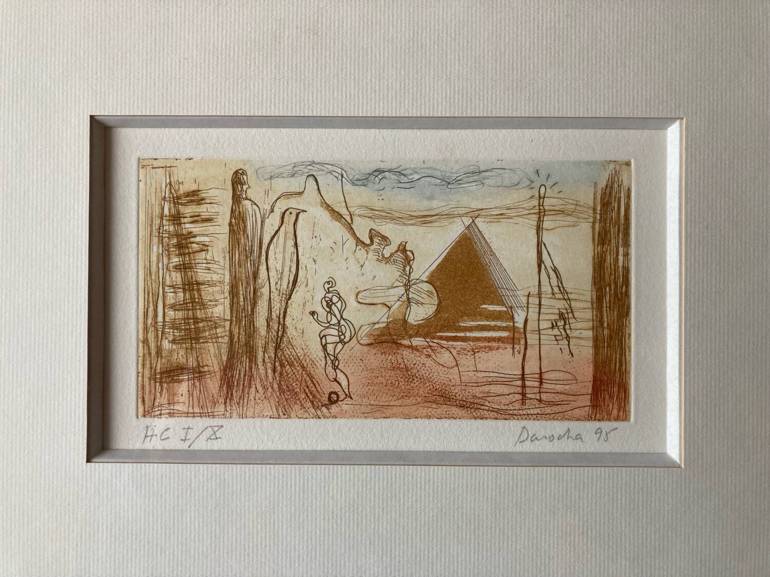 Three colour engravings, compositions by José Luis Darocha.