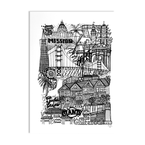 Sérigraphie en noir - blanc