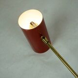 Cylindrical wall lights in Austrian red brass from the mid-century by J.T. Kalmar.