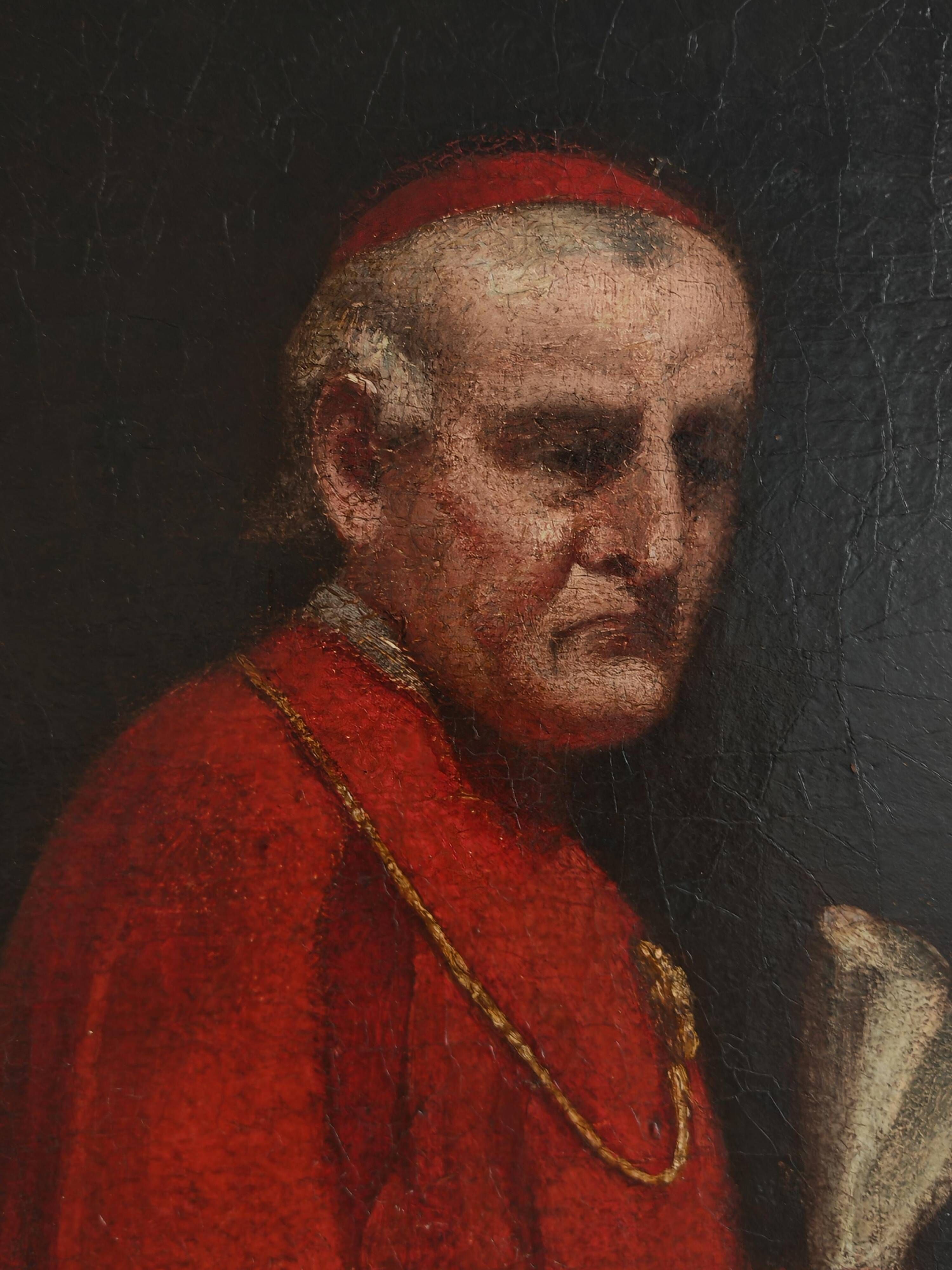"The Cardinal", oil on canvas by Nicolo Barbino, 19th century.