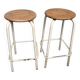 Pair of workshop, bar or industrial stools