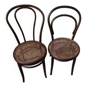 paire chaises bistrot - thonet
