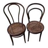 Paire de chaises de bistrot thonet