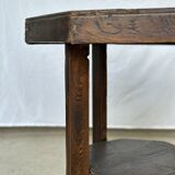 Pedestal table or small octagonal side table quadripod base with modernist spacer