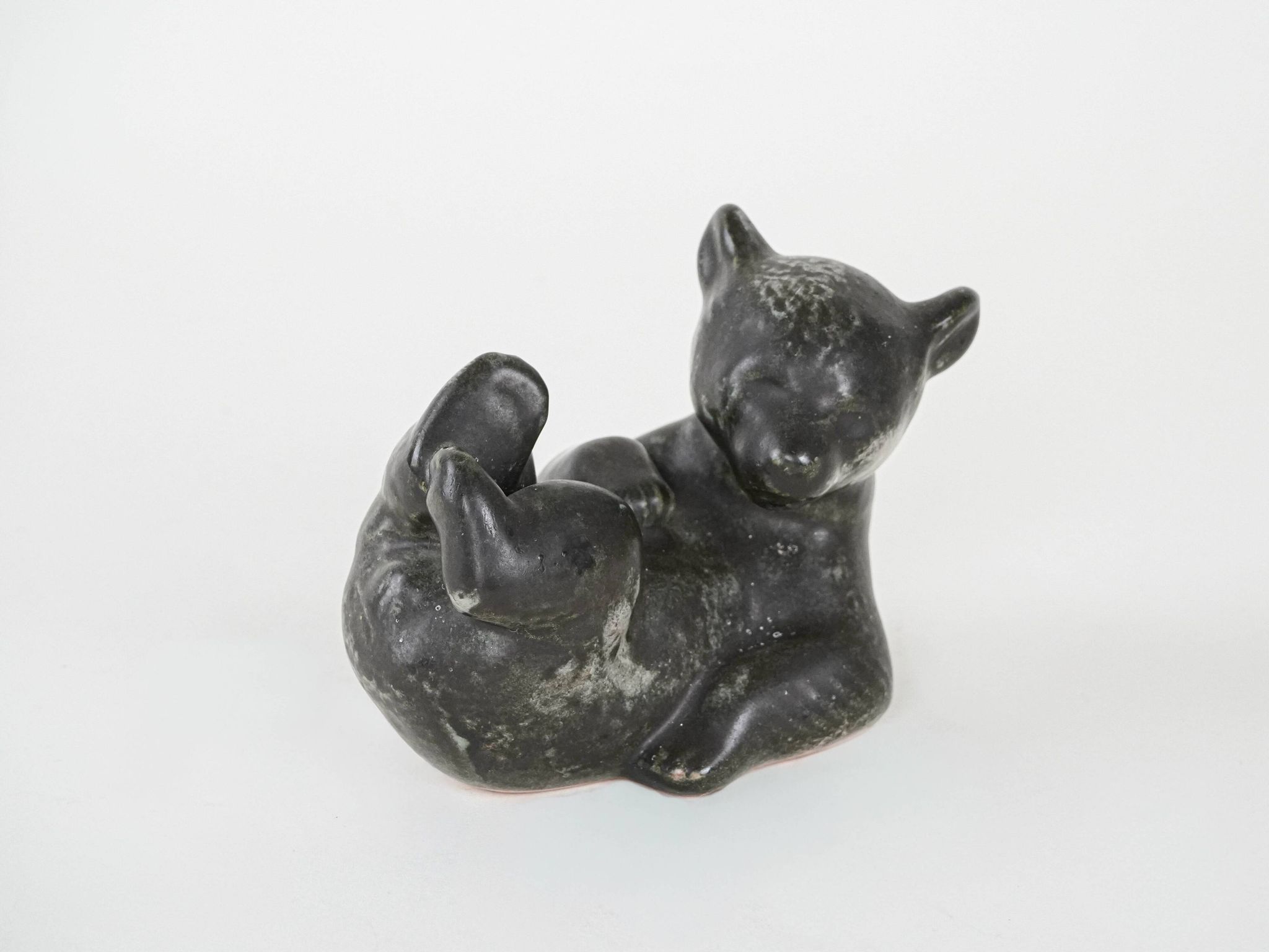 Ceramic teddy bear figurine, Danish design, 1960s, made in Denmark