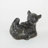 Ceramic teddy bear figurine, Danish design, 1960s, made in Denmark