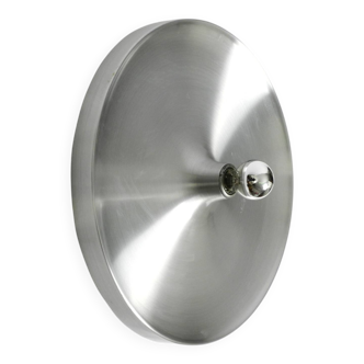 Mid Century Space Age aluminum ceiling or wall lamp by Honsel | Ø 50 cm