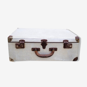 Old aluminum suitcase