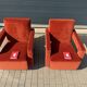 2x Cassina Utrecht chair in terracotta (rust brown) velvet in new condition!