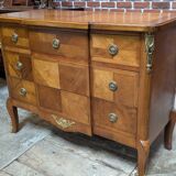 Transitional style inlaid chest of drawers