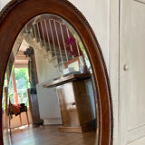 Beveled wooden mirror 52x82cm