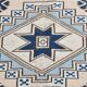 6x7 Navy Blue Cream Oriental Persian Rug, 178x225Cm