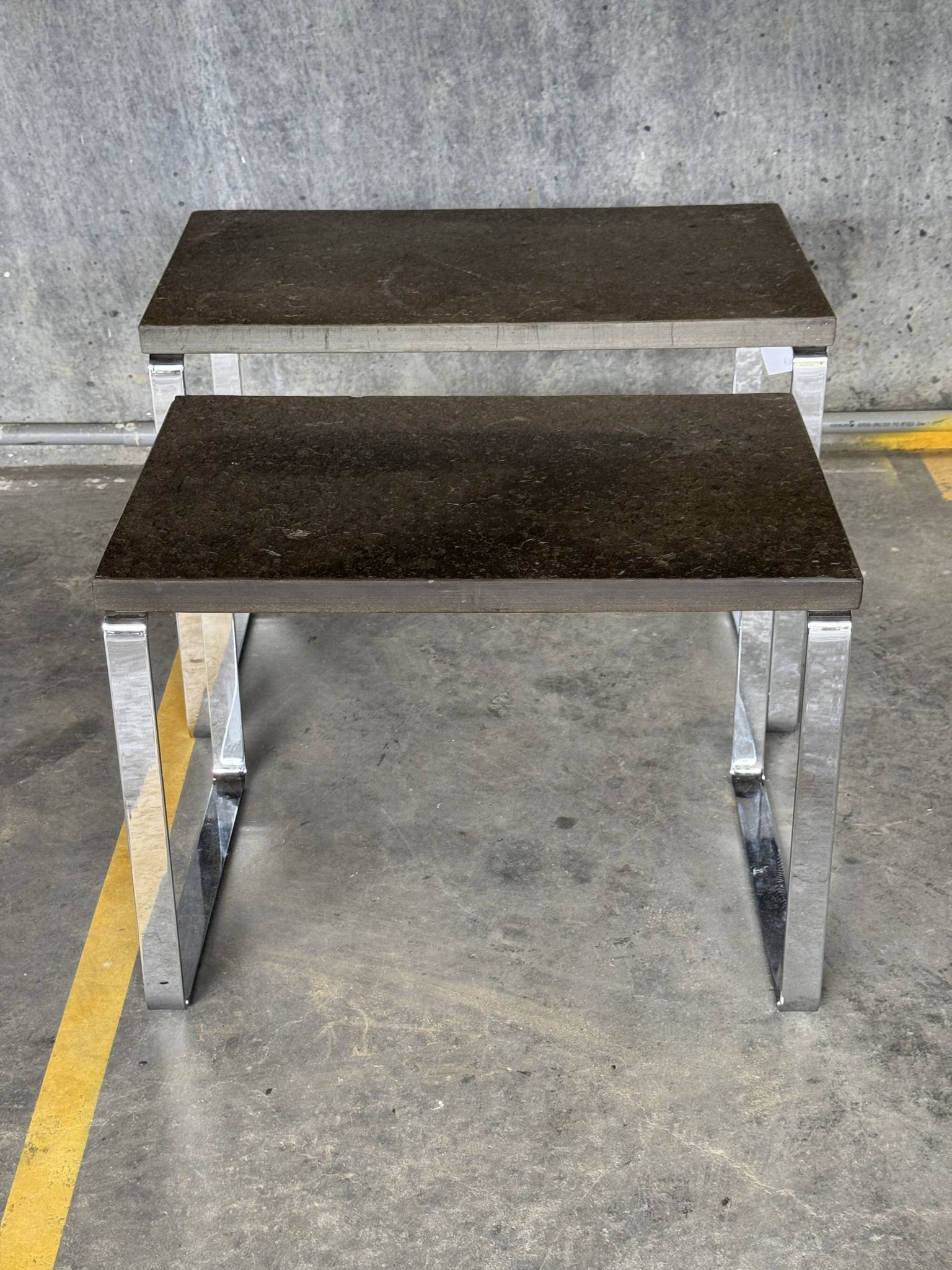 Nest of Draenert Slate Stone Tables