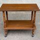 Vintage wooden rolling dessert trolley from the 1980s.