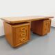 Large vintage double-sided executive desk in oak wood from the 70s