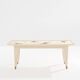Maurice Jallot coffee table, painted oak with bird decorations, 1930.