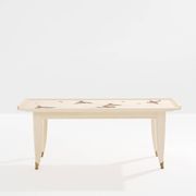 Maurice Jallot table basse chêne peint à décors d’oiseaux 1930