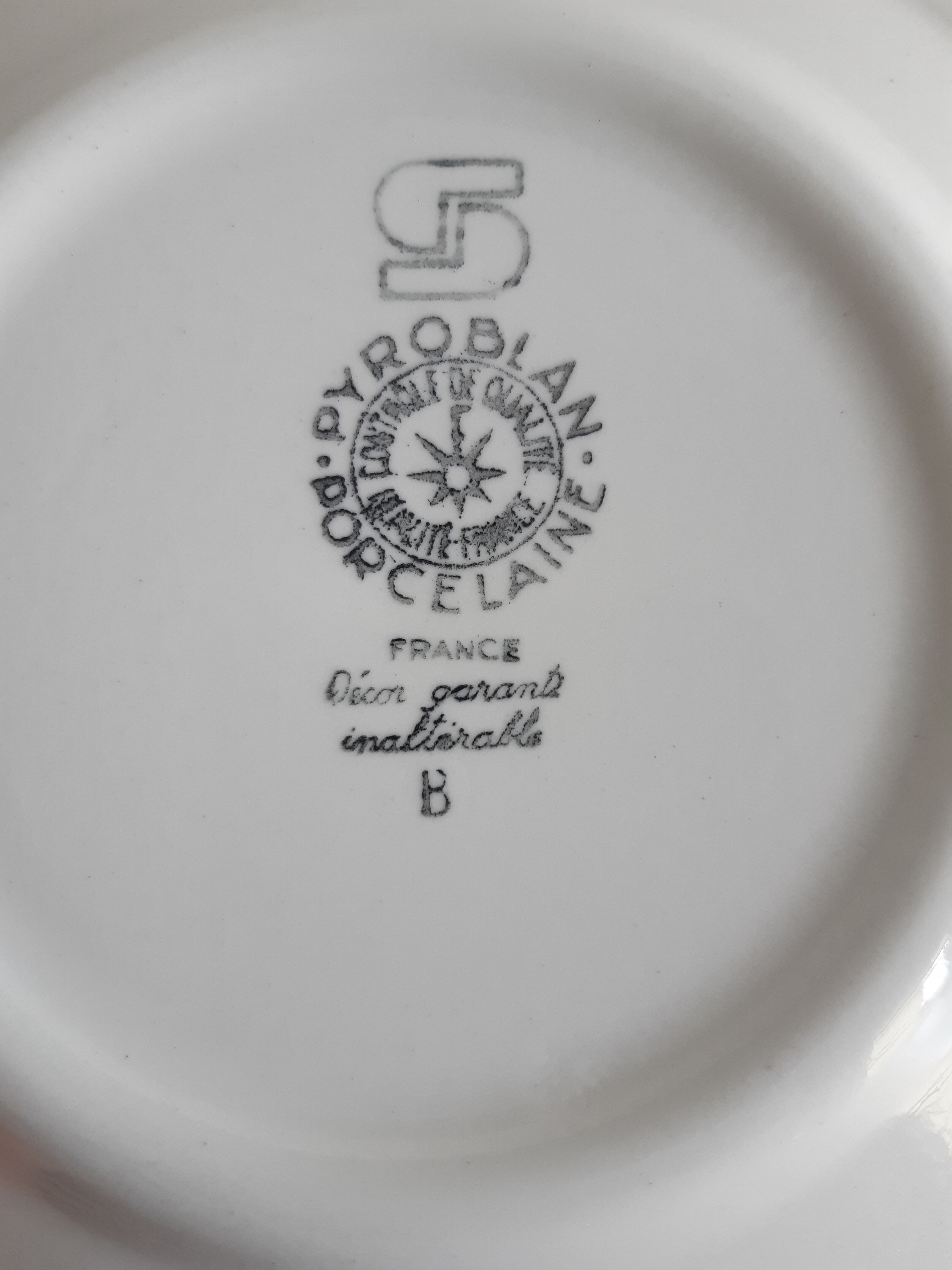 Set of 4 small plates sarreguemines