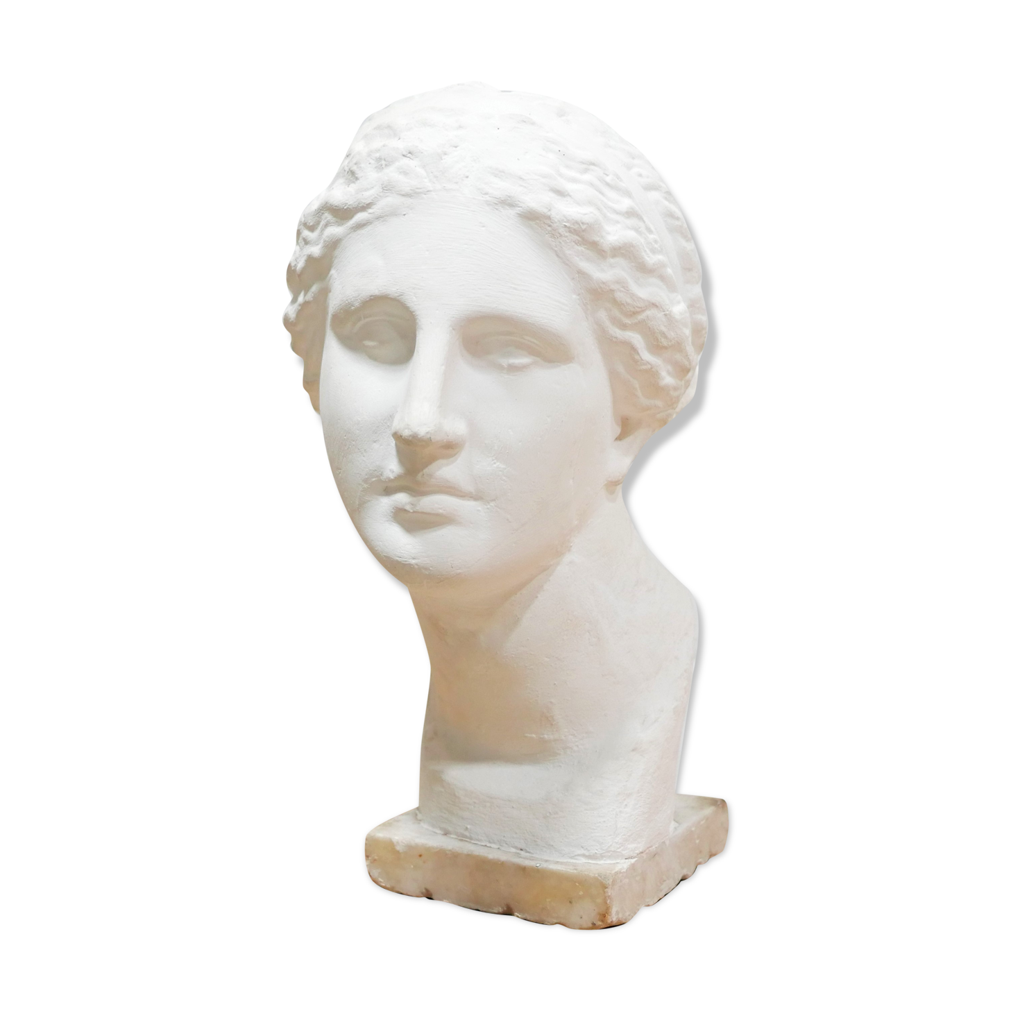 Tête de femme vintage en plâtre