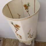 Marble base lamp with antique hand-embroidered lampshade