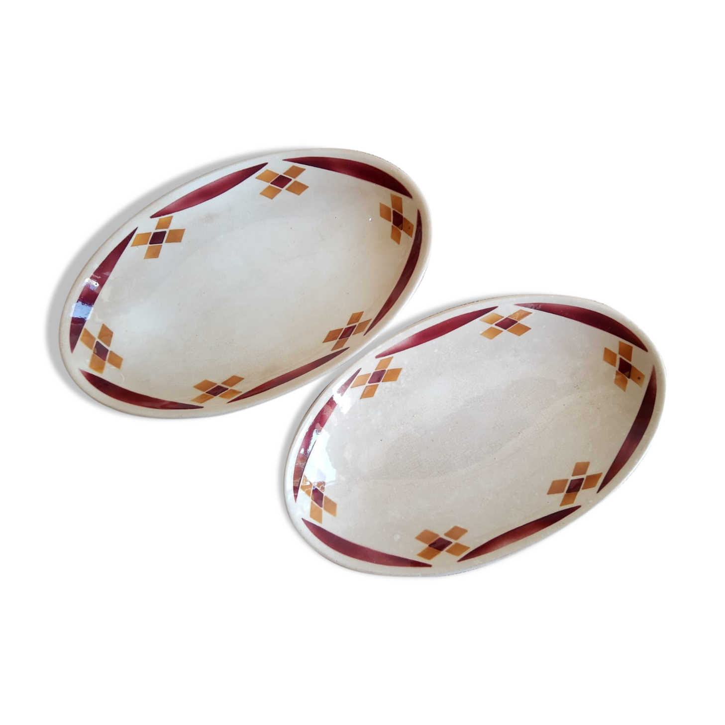 Set of 2 vintage Badonviller France Pornichet dishes