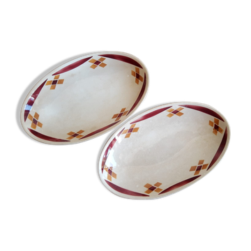 Set of 2 vintage Badonviller France Pornichet dishes