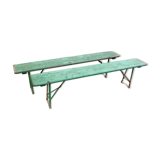 Pair of folding brewery benches