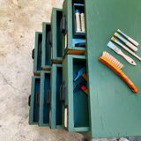 Industrial cabinet with drawers