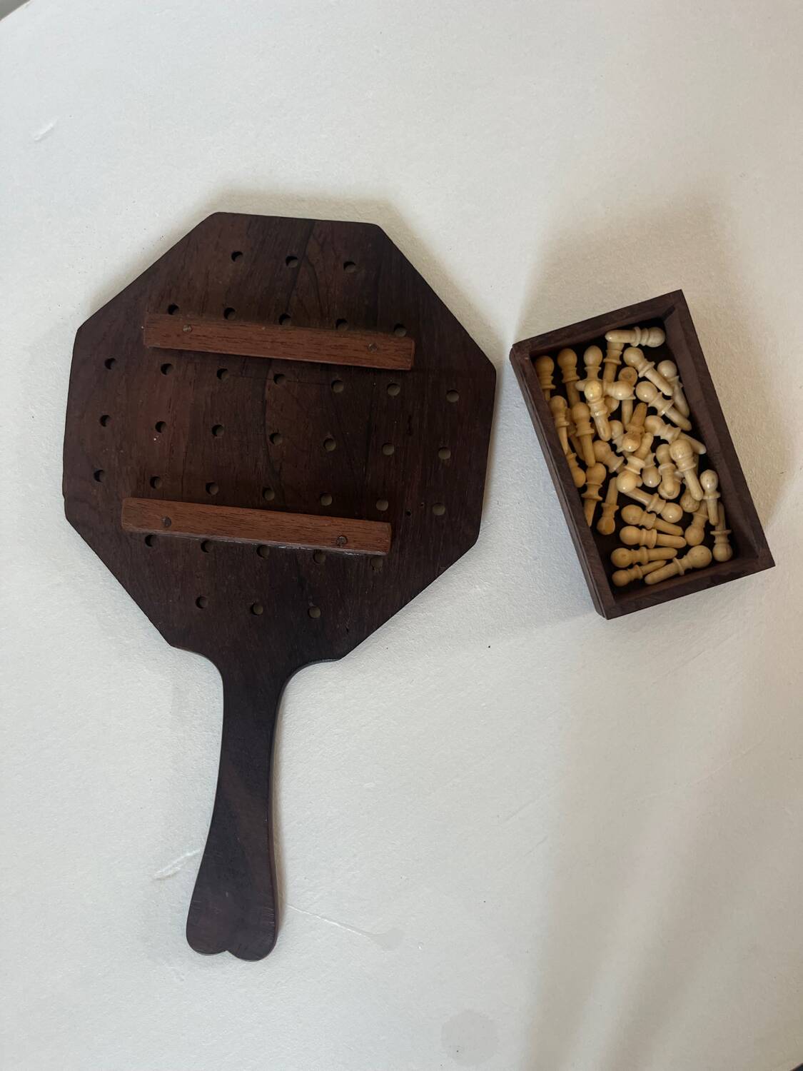 Antique wooden solitaire