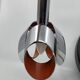 Massive Belgique three-armed waterfall pendant lamp in chrome and orange lacquer