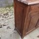 Low Parisian sideboard in solid wood 2 doors 2 drawers art deco handles