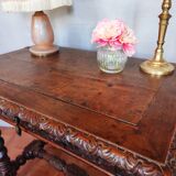Louis XIII style oak desk table