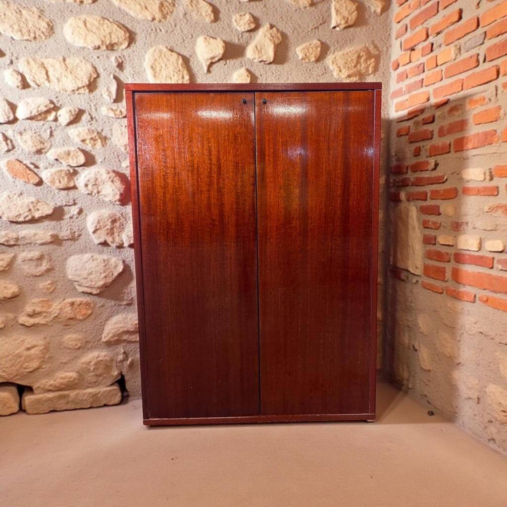 Vintage shallow wooden cabinet/shelf