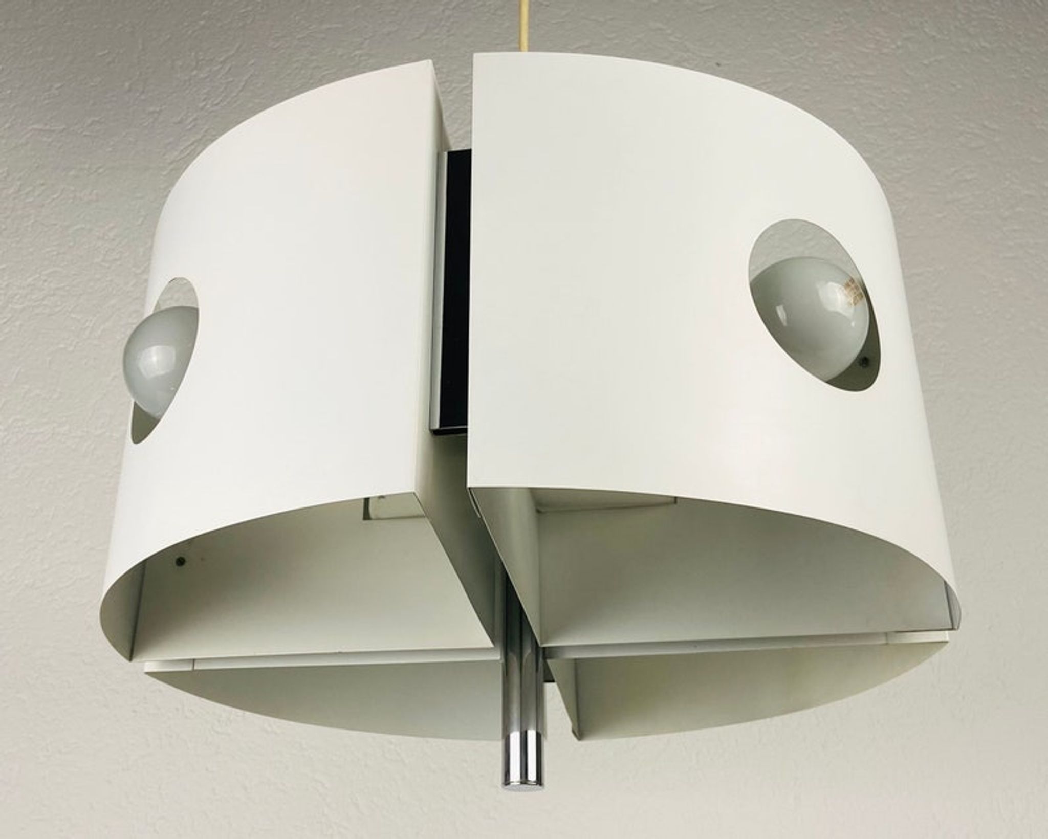 White suspension by Klaus Hempel for Kaiser Leuchten, 1970