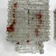 Ensemble de quatre grandes appliques en verre de Murano par Poliarte. Italie années 1970