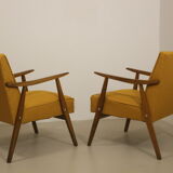 Pair of Scandinavian armchairs 1960 curved armrests. Ref Mimosa