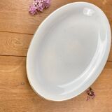 Large white opaque porcelain dish from Salins