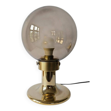 Lampe de table en laiton grande et très rare des années 1970, Suisse.