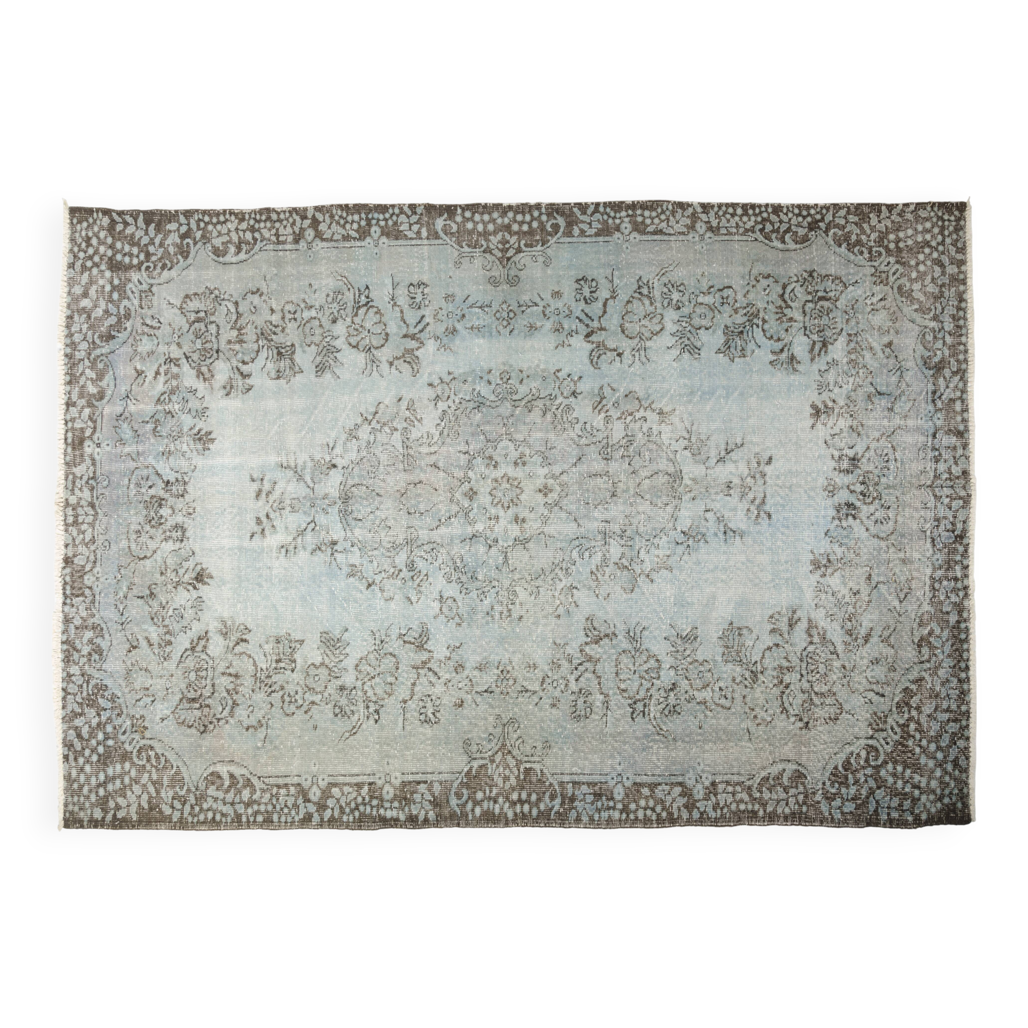 Vintage Turish Aqua Blue Rug sku-v952
