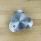 Vintage brushed aluminum triple candle holder
