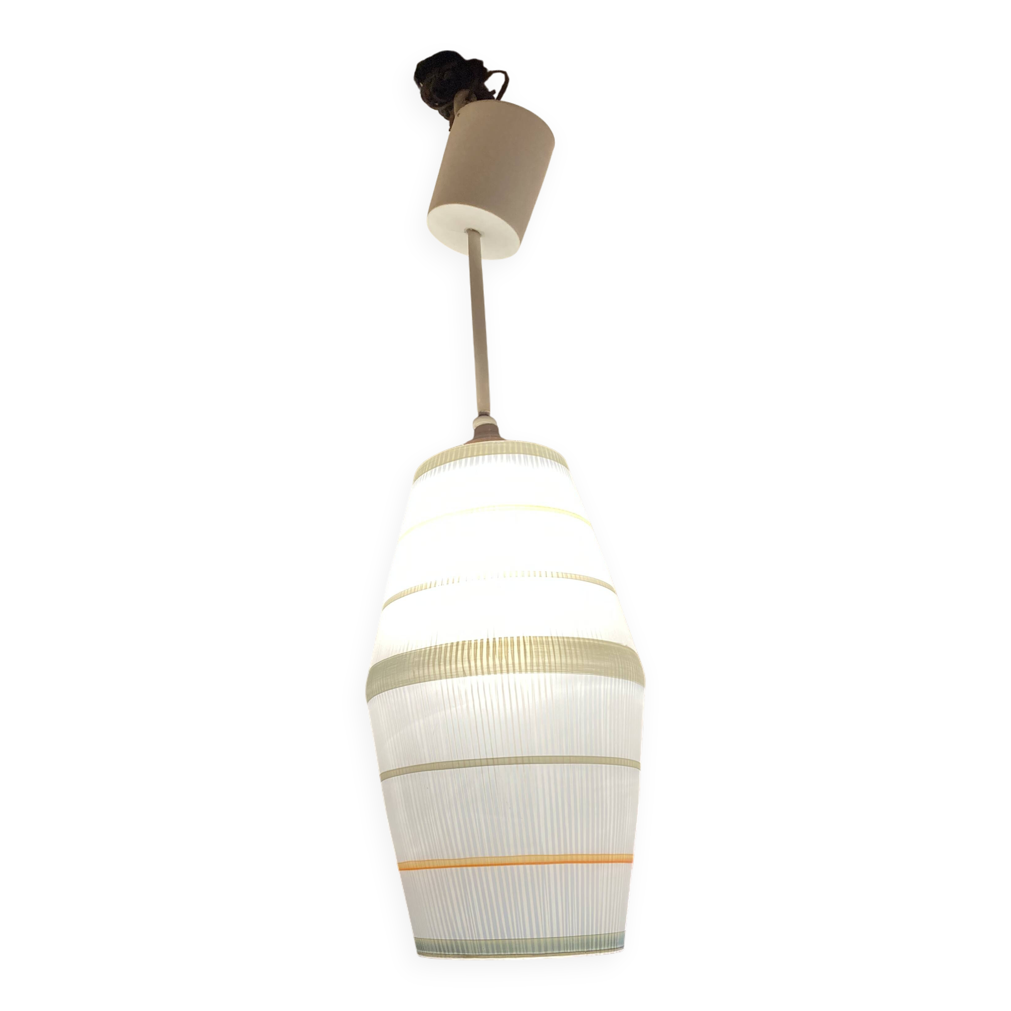 Suspension lanterne Lunel texture mid century