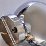 SPACE-AGE WALL LIGHT BY MARCA SL, WHITE OPALINE, SPAIN,