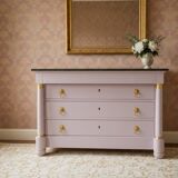 Empire style chest of drawers, 19th century, painted