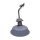 Industrial lamp in gray enameled Tole
