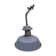 Industrial lamp in gray enameled Tole