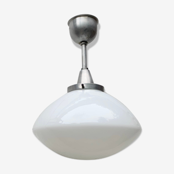 Art deco pendant light with opal glass shade #d320